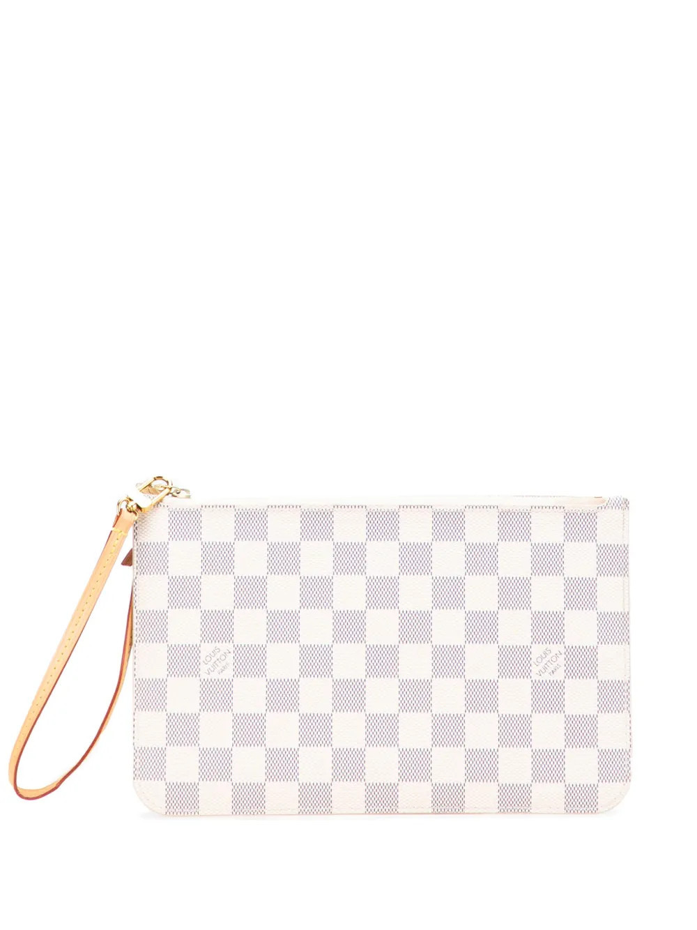 Louis Vuitton Pre-Owned 2016 Damier Azur Neverfull MM pouch - White | Farfetch Global