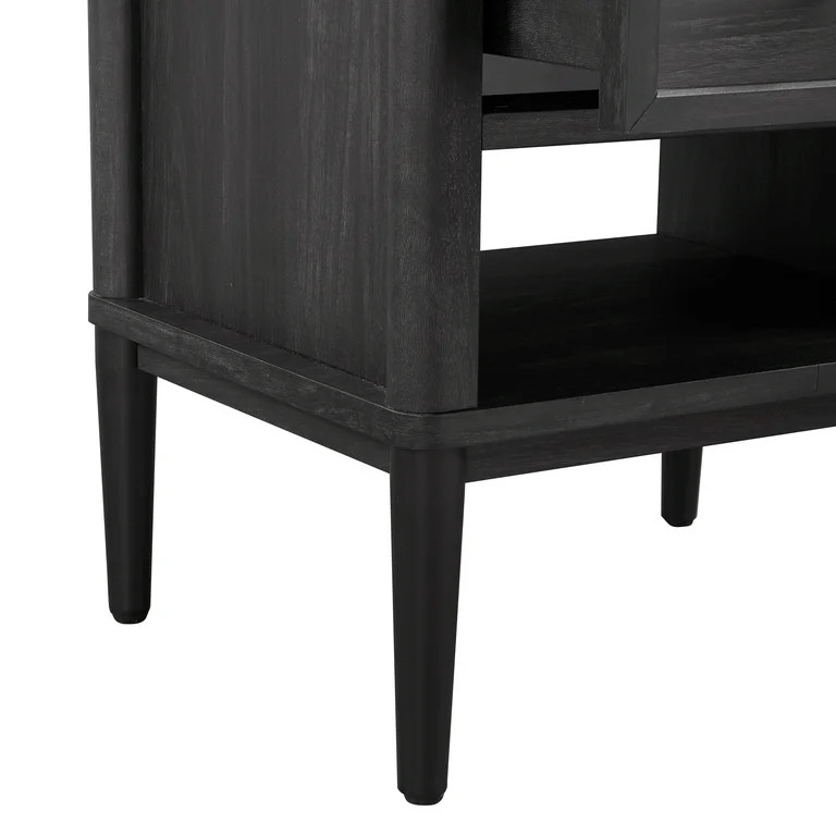 Better Homes & Gardens Oaklee 2 Drawer Nightstand for bedroom ,Charcoal Finish | Walmart (US)
