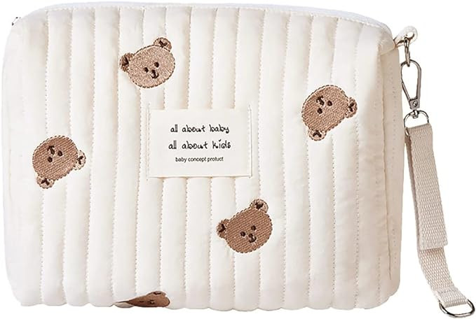Lushandy Baby Small Diaper Bag Mini Stroller Storage Bag Quilted Cotton Cute Organizer Pouch Kawa... | Amazon (US)