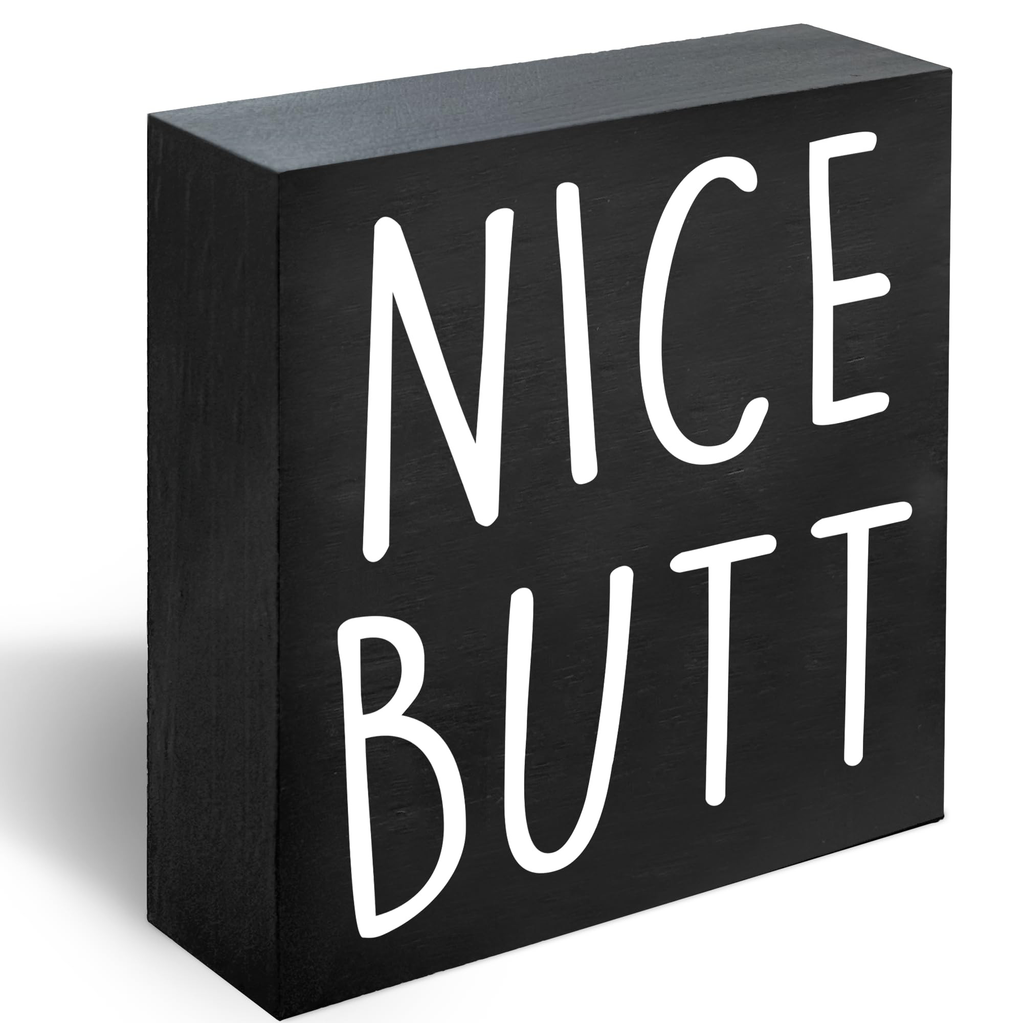 Funny Bathroom Signs Decor Nice Butt Bathroom sign, Bathroom Shelf Toilet Restroom Home Tabletop ... | Amazon (US)