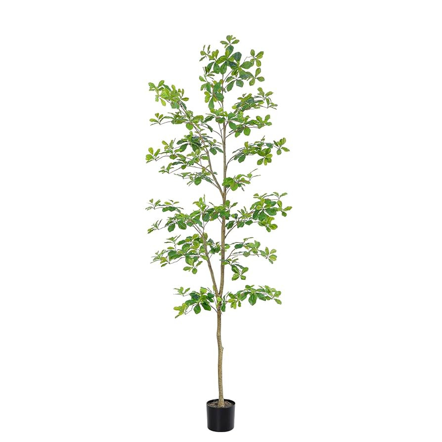 Bellacat Faux Black Olive Tree 7ft, Tall Faux Trees Indoor with Natural Trunk and Realistic Leave... | Amazon (US)