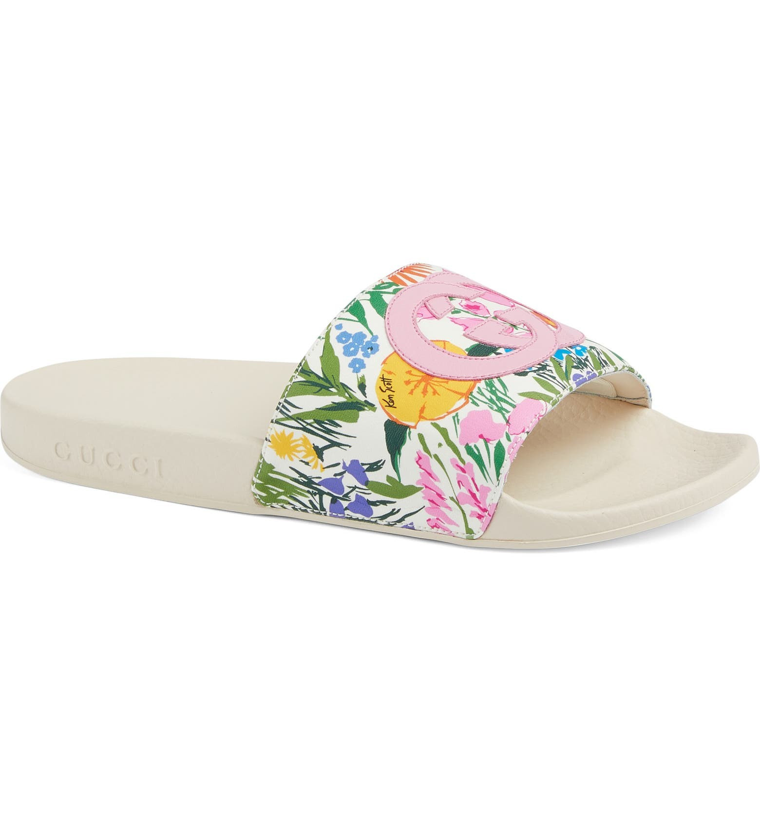 Gucci x Ken Scott Pursuit Floral Print Slide Sandal (Women) | Nordstrom | Nordstrom
