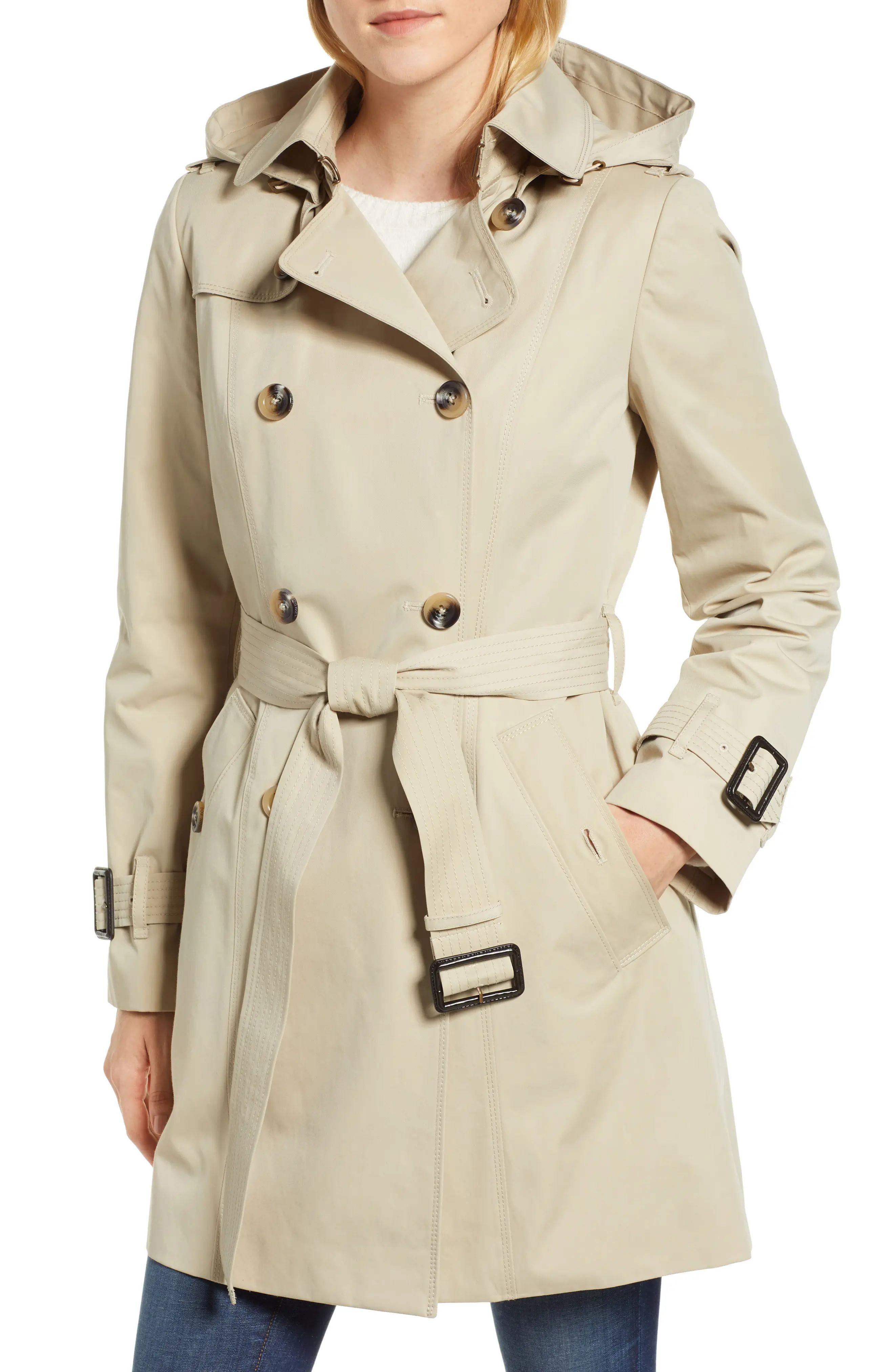 London Fog Trench Coat with Detachable Liner & Hood | Nordstrom