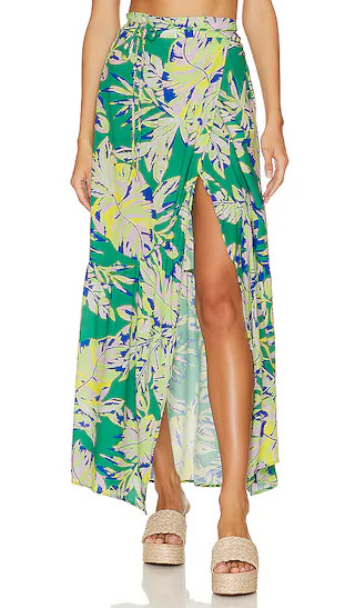 Autumn Wrap Skirt in Green | Revolve Clothing (Global)