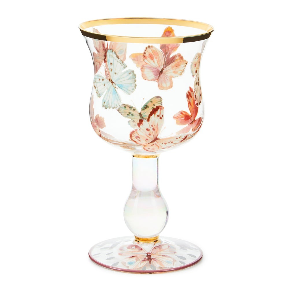 Butterfly Hill Wine Glass | MacKenzie-Childs