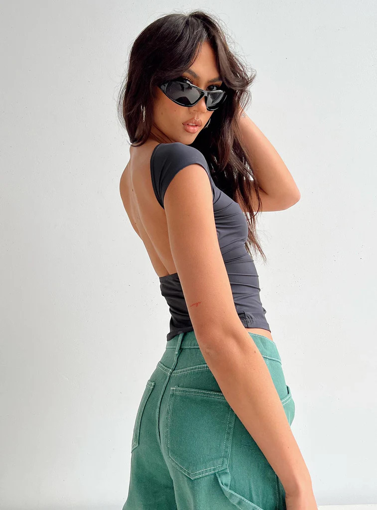 Rosalinda Top Grey | Princess Polly US