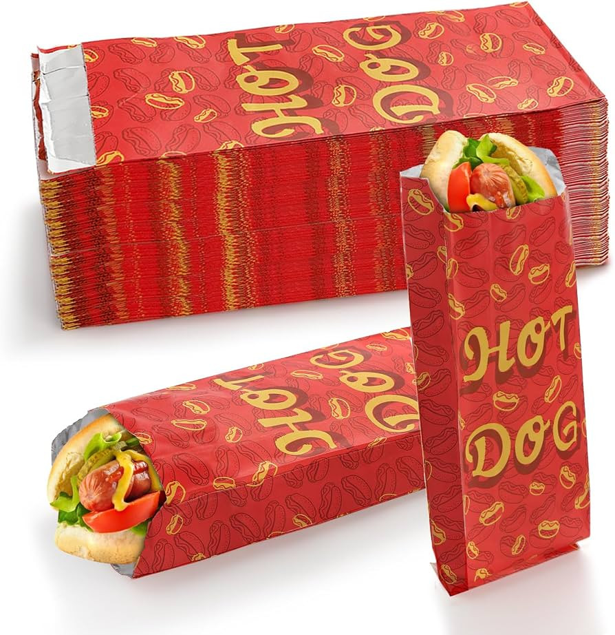 Yarlung 200 Pack Hot Dog Bags Grease-proof Food Wrapper, Warming Aluminum Foil Wrap Paper Sleeves... | Amazon (US)