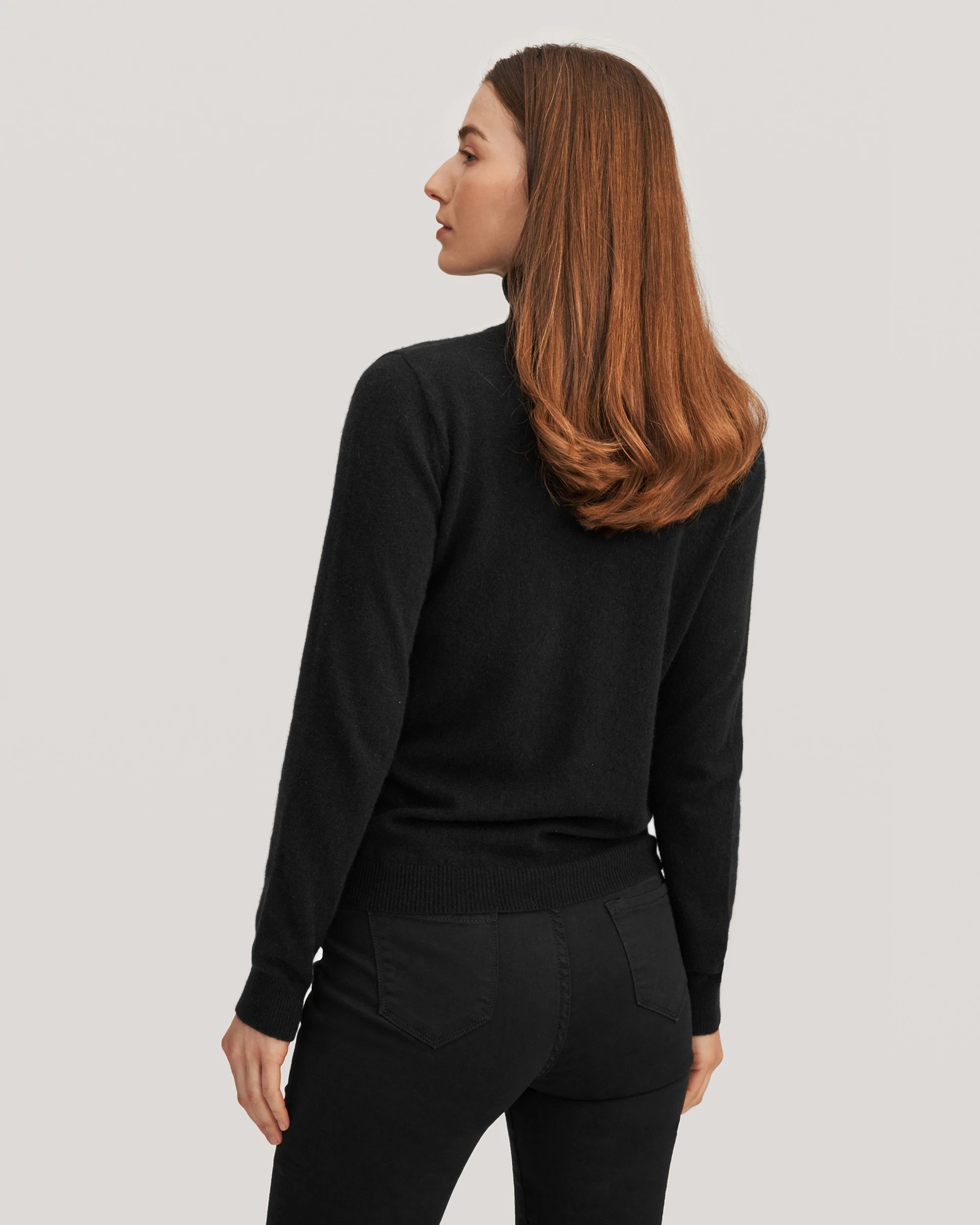 Pure Cashmere Turtleneck Sweater For Women | LilySilk