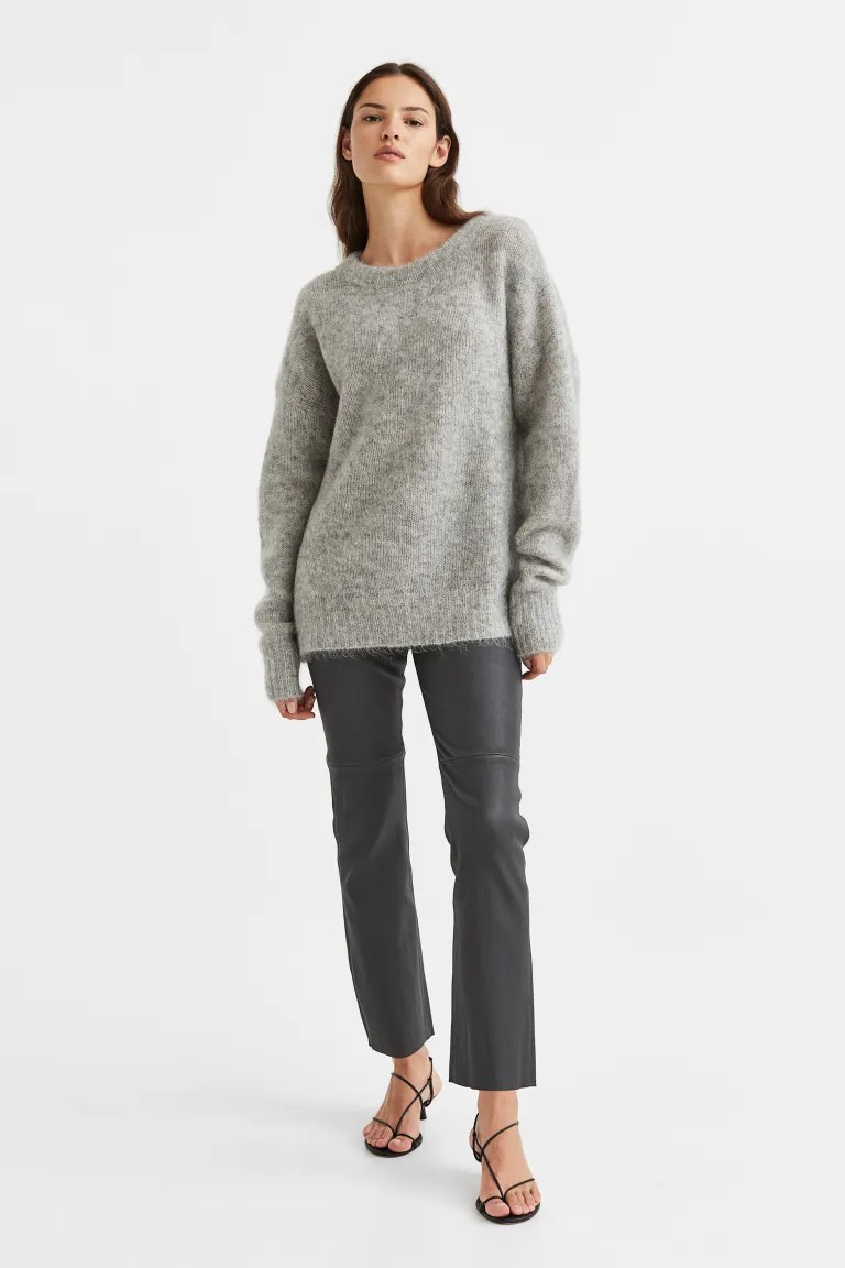 Mohair-blend jumper - Light grey marl - Ladies | H&M GB | H&M (UK, MY, IN, SG, PH, TW, HK)