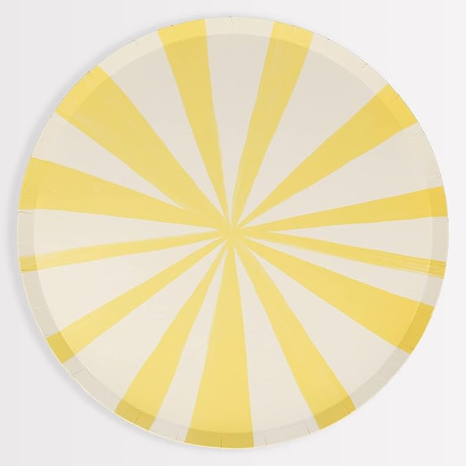 Meri Meri Yellow Stripe Dinner Plates (Pack of 8) | Amazon (US)