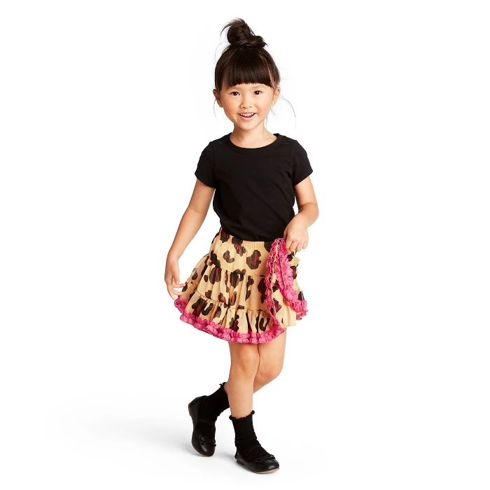 Toddler Girls' Leopard Print A-Line Mini Skirt - Harajuku Mini for Target Tan | Target