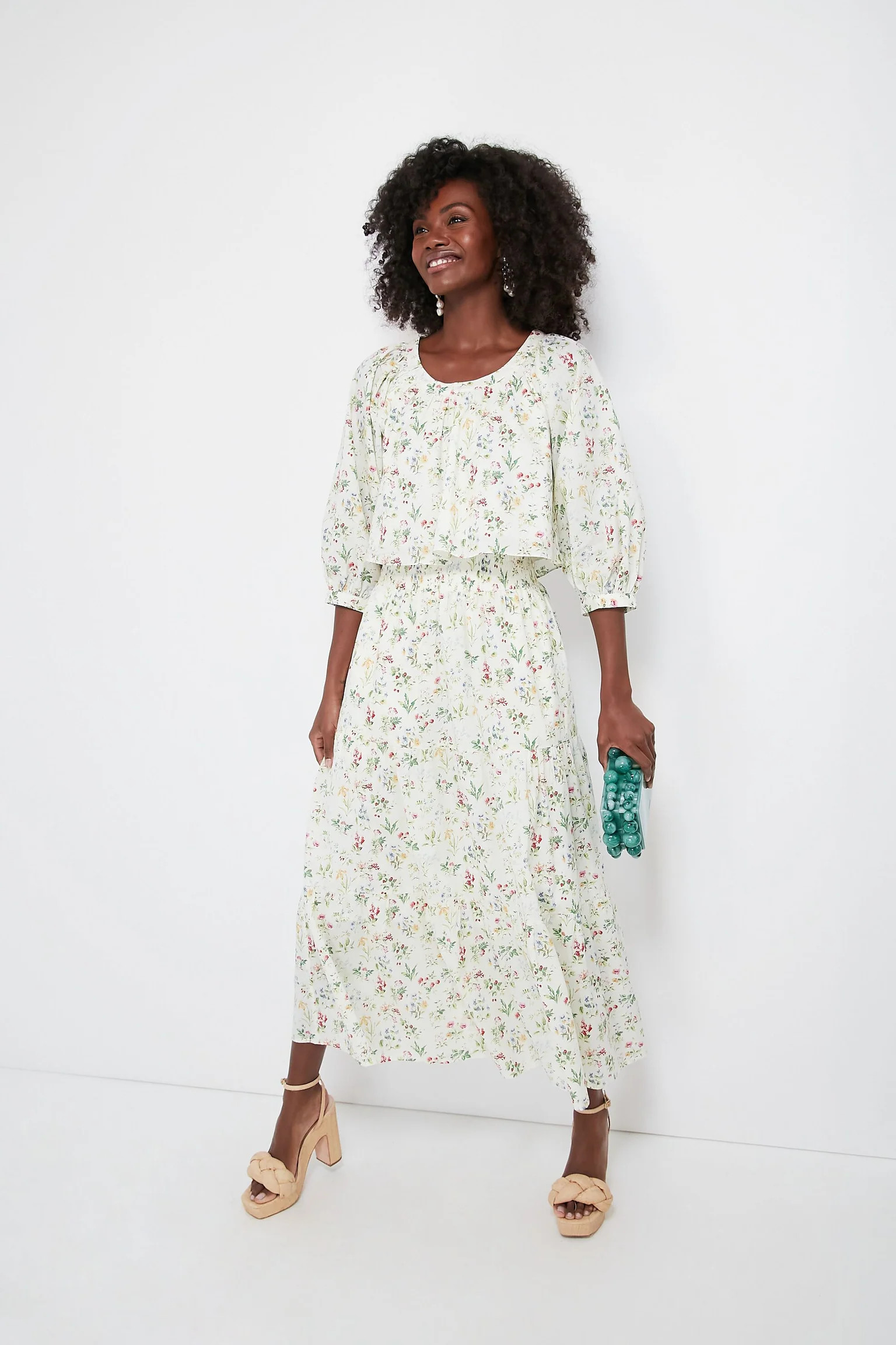 Pastel Bouquet Floral Crop Ruthie Blouse | Tuckernuck (US)