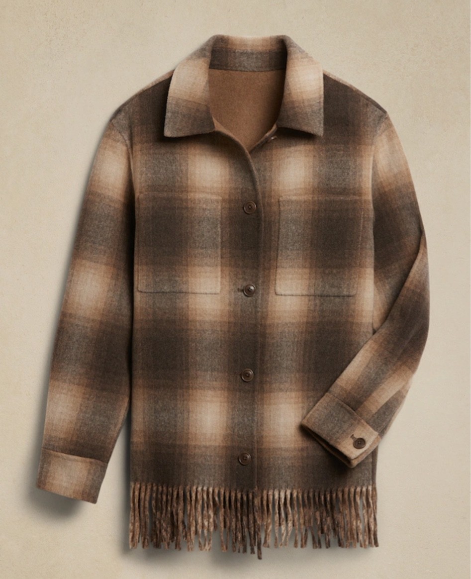 This reversible whole fringe shirt/jacket is a must have this season 

#LTKsalealert #LTKSeasonal #LTKstyletip