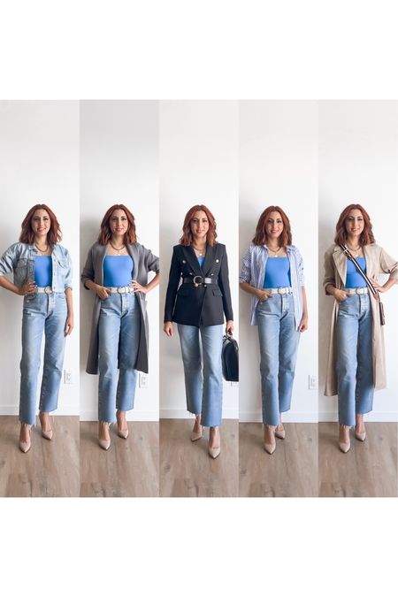 Same base- 5 looks 

#LTKworkwear #LTKtravel #LTKstyletip