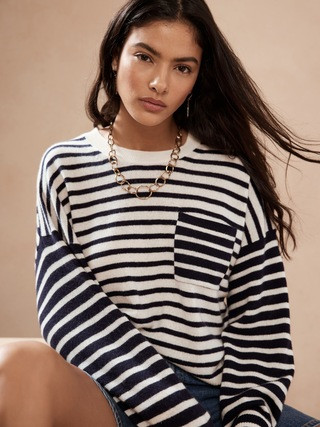 Caro Cashmere Stripe Sweater | Banana Republic (US)