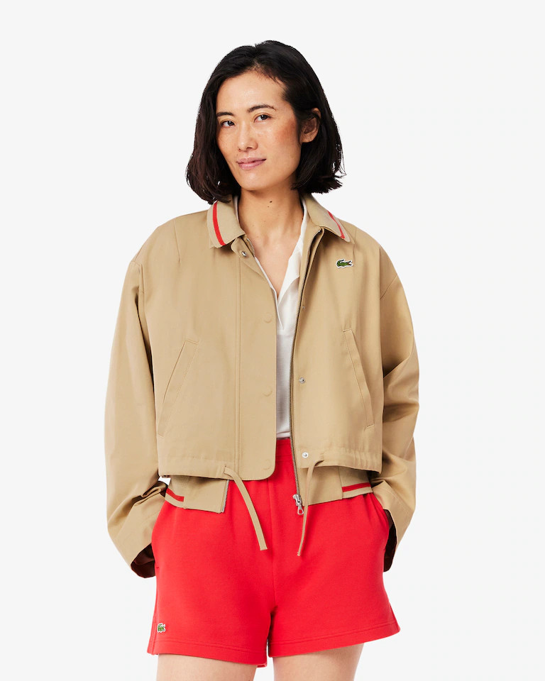 Oversized-Jacke aus Twill mit Logo-Polokragen | Lacoste (DE)