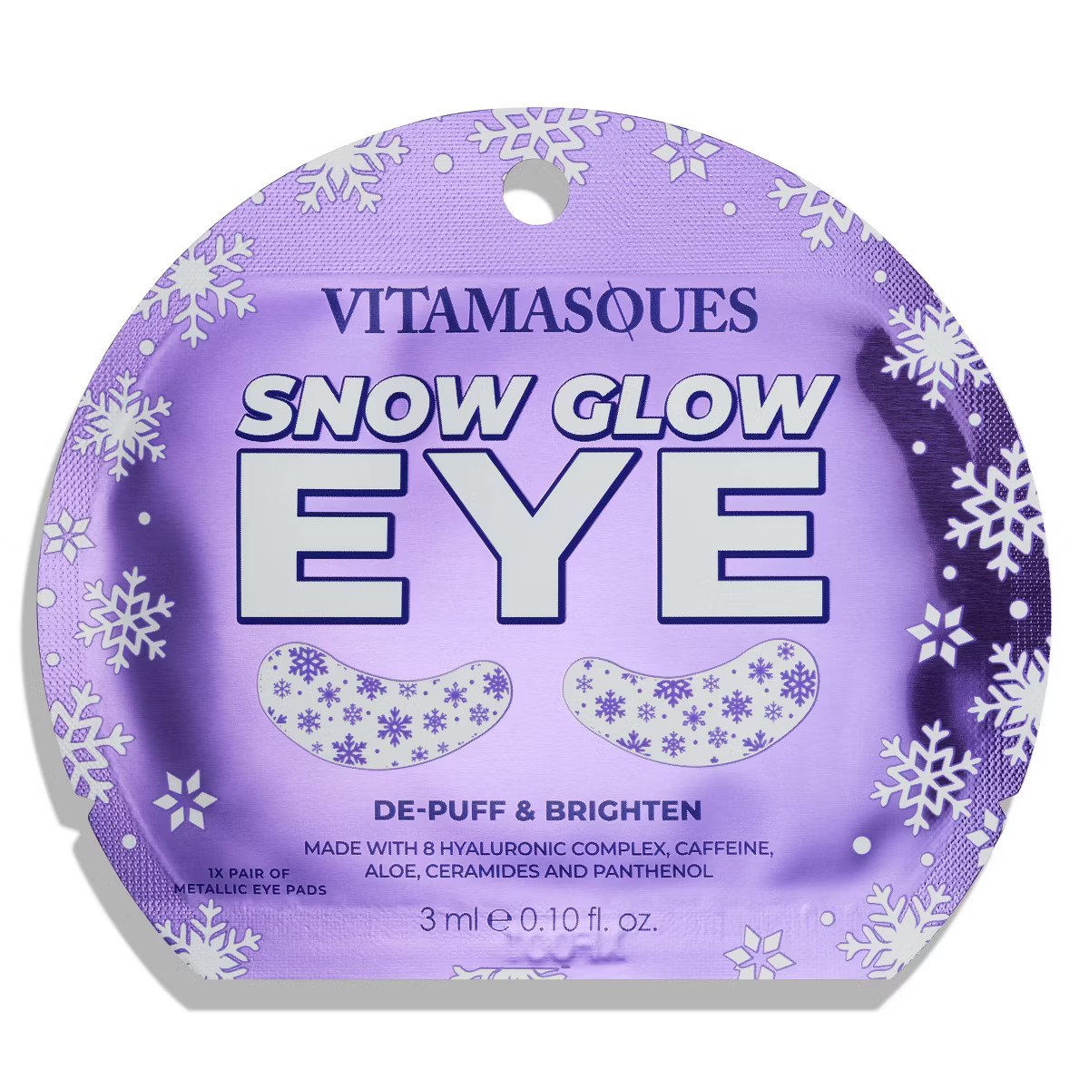 Vitamasques Stocking Stuffer - Snow Glow Eye Mask - Depuff & Brighten | Target