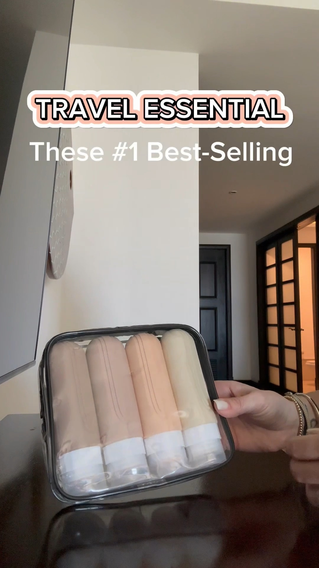 These #1 Best-Selling 3 oz Travel-Size Bottles for Toiletries are TSA Approved, Leak-Proof, and Refillable. They come 4 in a pack with this convenient storage bag and is only $9.99. They are a life saver for your shampoo, conditioner, face wash, lotions, and serums! 

#LTKWatchNow #LTKBeauty #LTKTravel