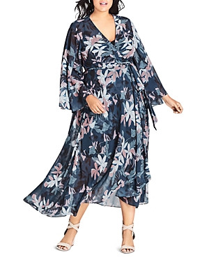 City Chic Plus Luna Floral Maxi Wrap Dress | Bloomingdale's (US)