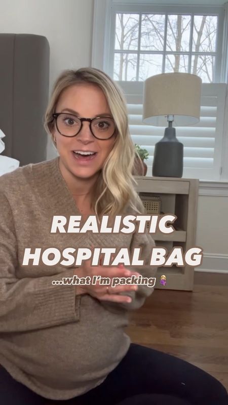 Hospital Bag Checklist ✔️having my 3rd baby and this is what I’m packing 🤰🏼👶🏼🧳🏥
•night light 
•small fan 
•small portable speaker
•chargers
•Stanley cup
•eye glasses
•snacks**
•cozy blanket
•my own pillow (usually buy a cheap one from Target plus extra pillow case)
•sleep mask 
•comfy socks with non-slip grippers
•my own towel / loofa 
•cheap flip flops for shower 
•couple of t-shirts/dark bottoms (Spanx set) 
•black pjs 
•comfy Amazon outfit to go home in 
•bra (I rock the mesh undies from hospital 🤣)
•belly band 

Toiletry Bag
•toothbrush/toothpaste 
•body wash 
•deodorant
•Tula face wash / moisturizer 
•Tula eye mask
•makeup remover wipes 
•dry shampoo 
•hairbrush / silk hair ties
•headband / hair clip 
•lip moisturizer / chapstick
•tinted moisturizer 
•mascara
•blush
*makeup/eye patches if I’m feeling up to it 

For baby, the hospital usually has everything you need so I only pack a cozy blanket, an outfit for announcement photos & and outfit to go home in. I plan to bring this in a larger tote so I have room to pack all the hospital and postpartum goodies in :) 

pregnancy, maternity, hospital bag, baby bag, postpartum, new moms

#LTKfamily #LTKbump #LTKbaby