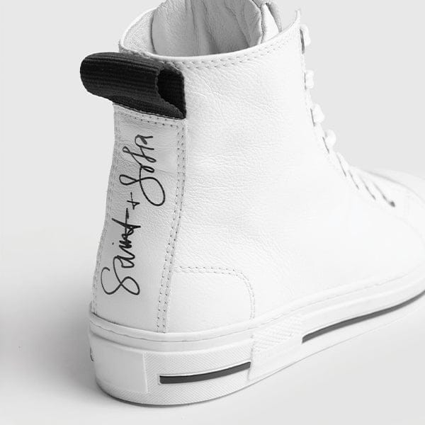 Skye High Top Trainer - White | Saint + Sofia