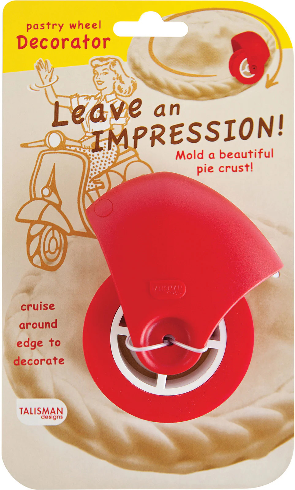 Talisman Designs Pastry Wheel Pie Crust Decorator, Red | Shop Simon