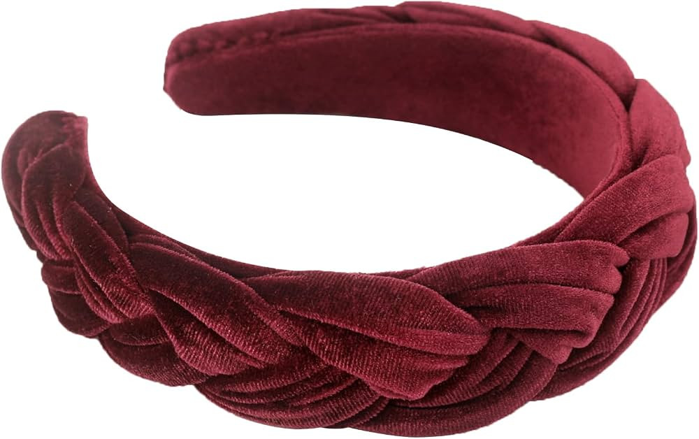 DRESHOW Velvet Braided Headband Women Hair Hoop Elastic Hair Bands Fashion Headbands for Women | Amazon (US)