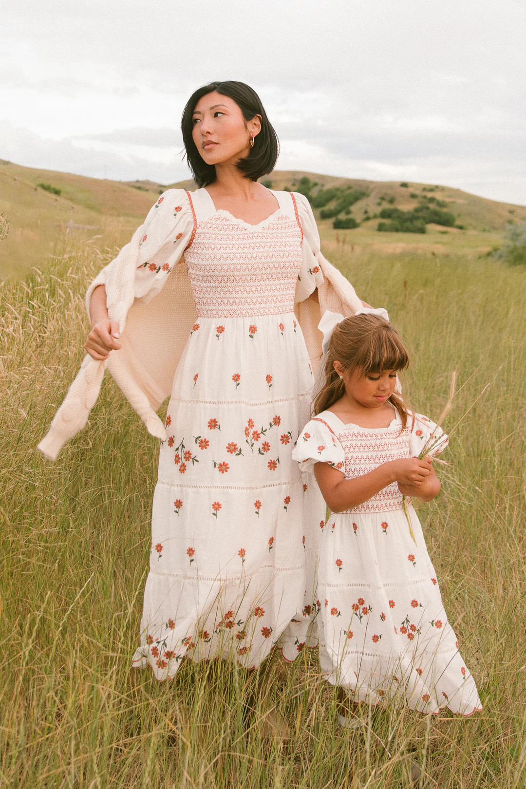 Greta Midi Dress in Rust Floral | Ivy City Co