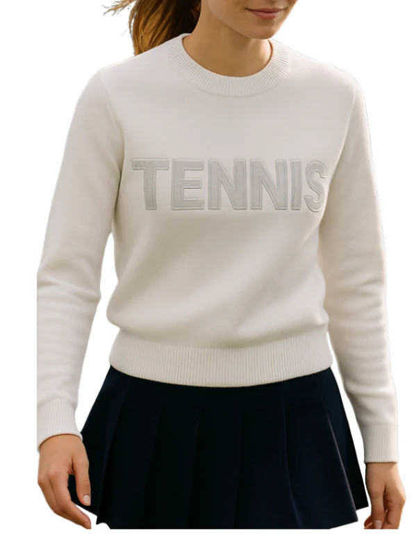 Tennis Sweater - Ivory TENNIS | Runway Athletics