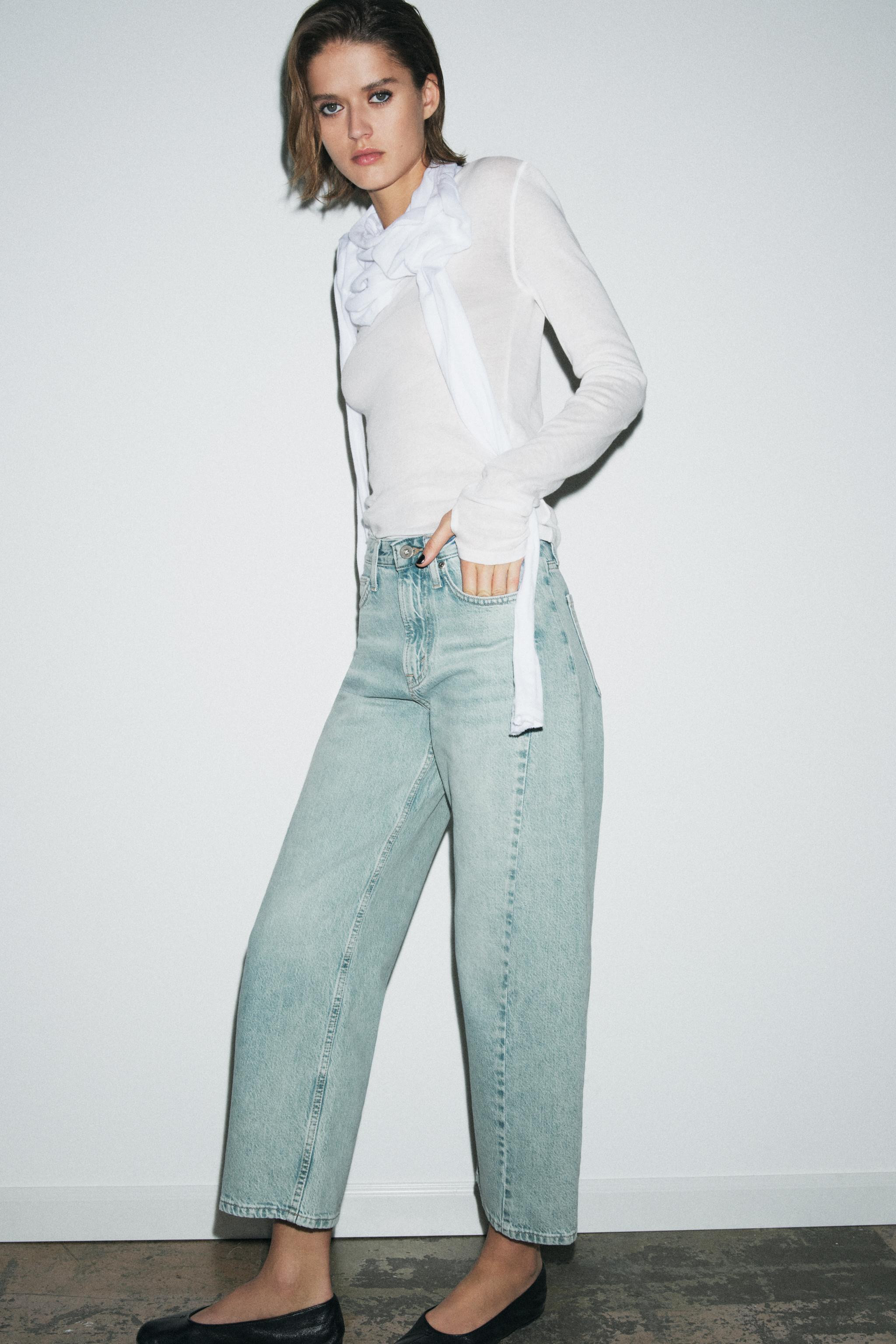 ZW COLLECTION MID-RISE RELAXED ANKLE JEANS | Zara US