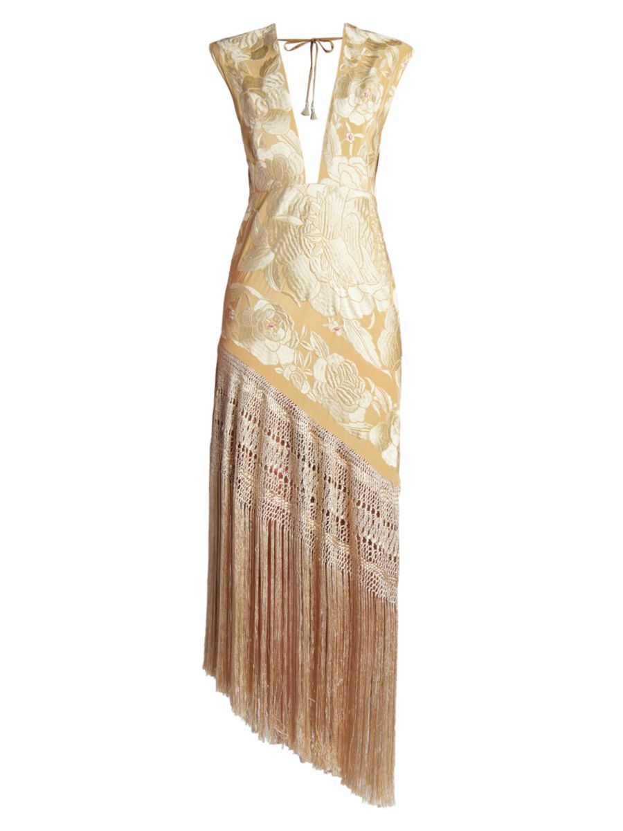 Folk Dance Fringed Jacquard Dress | Saks Fifth Avenue