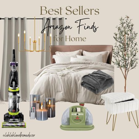 Best sellers for home 🏡 amazon best seller | amazon home  | bedding | faux trees | lighting | vacuum upholstery cleaner | candles | chandelier | neutral home | throw blanket | ottoman 

#LTKfindsunder100 #LTKhome #LTKsalealert