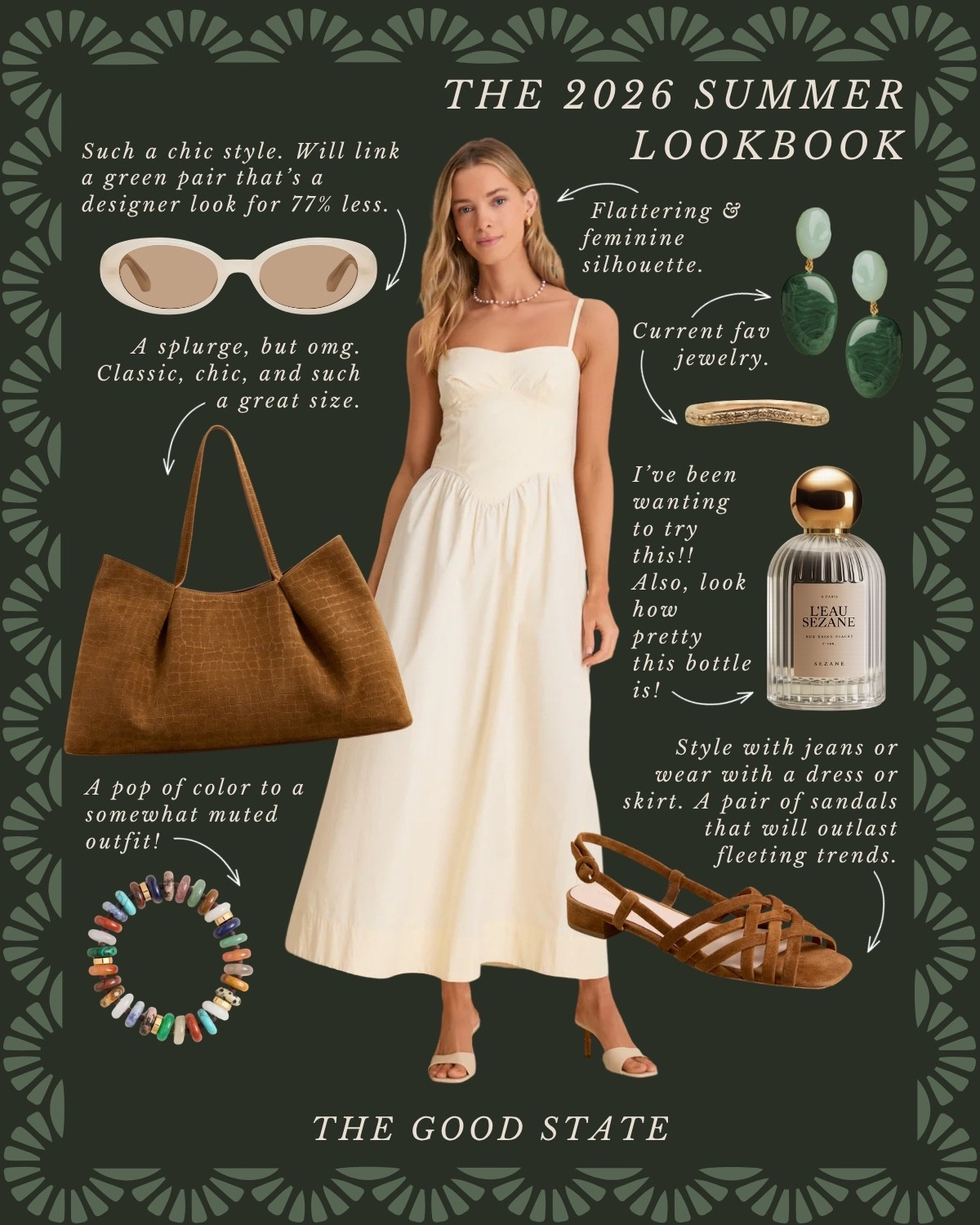 Spring is here and we are enjoying every beauty it brings. From cool morning breezes to afternoon walks in the parks, surrounded by all the colors of the blooming flowers. We are soaking up the sun on our skin every chance we can get. The Lookbook girlies are enjoying every moment with me! To our matching sets in the morning and into our swimsuit by lunch, followed by our most loved flowy dress in the evening. Picking out our favorite sandals we can wear from outside picnics to a sunset dinner. This is for the ladies enjoying every farmers market morning, with their favorite woven tote. To slow mornings with coffee in hand and maybe a flaky croissant in the other, and our pajamas til noon (yes please🙋🏼‍♀️). For the ones still loving all things gingham and a scarf in hair or tied around their bag. To enjoying every small moment in our outfits. From lace trims, eyelet details, and florals everything have been some of our favorites. We are embracing pops of color and whimsical outfits into everyday life. And added fun pieces of jewelry to every look. This spring we are slowing down to pick flowers and romanticize everyday life.

#LTKSaleAlert #LTKActive #LTKootd
