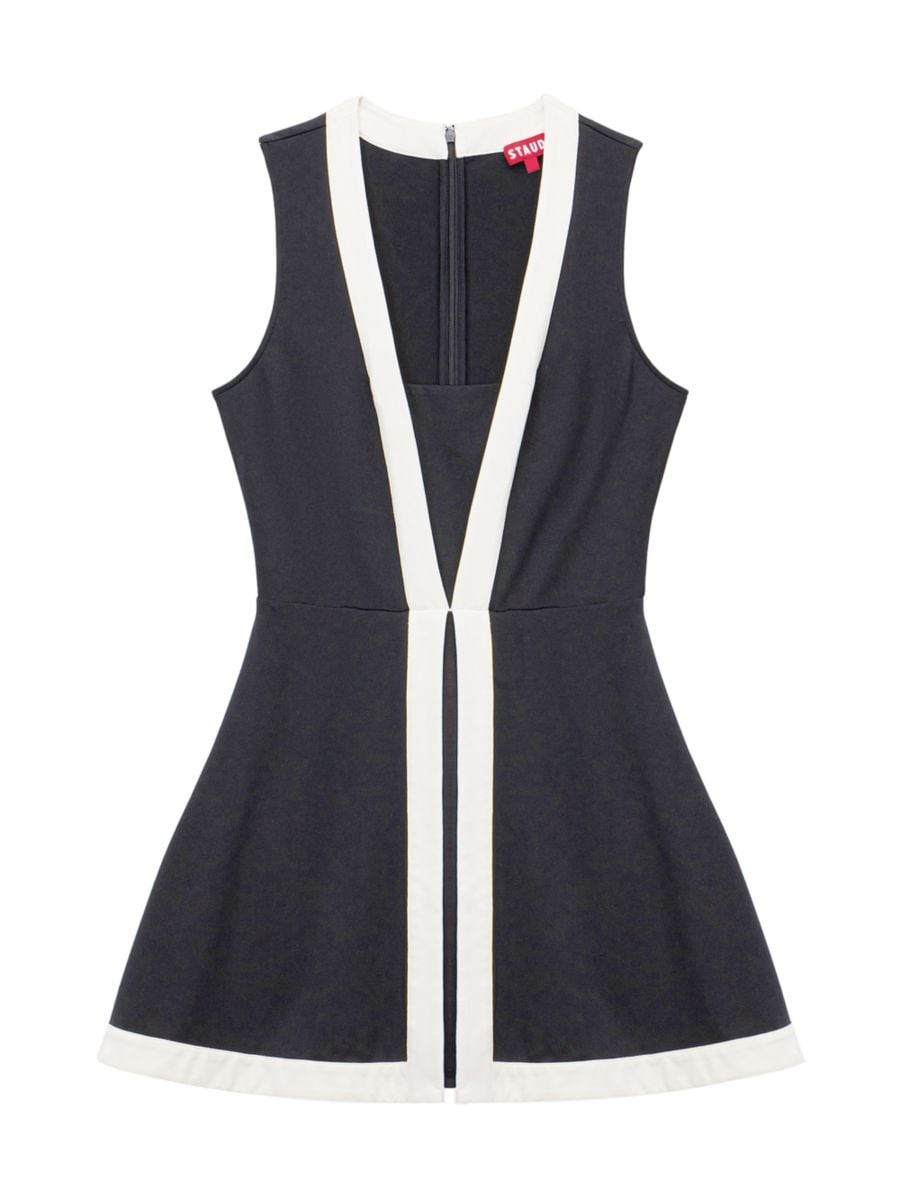 STAUD COURT Cross-Court Two-Tone Minidress | Saks Fifth Avenue