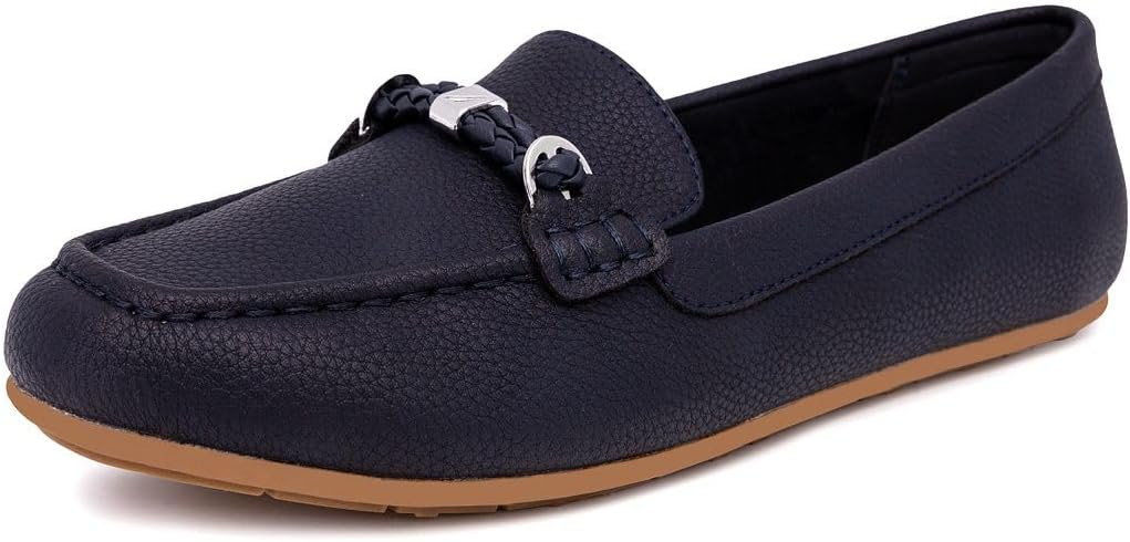 Nautica Woman Flat Loafers Designer Vegan Leather Penny Shoes Slip On - Soft, Durable and Flexibl... | Amazon (US)