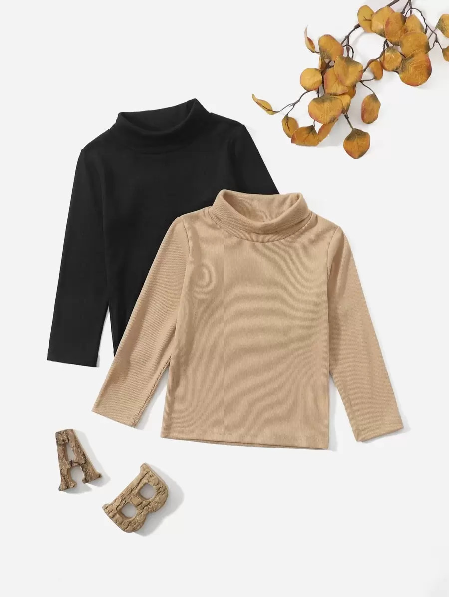 Toddler Boys 2pcs Ribbed Knit Stand Collar Tee
   
      SKU: sk2110121905329099
          (1000+... | SHEIN