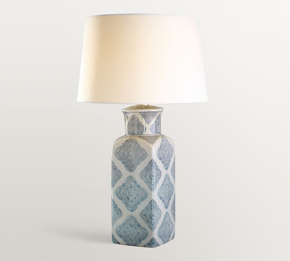 Langley Squared Ceramic Table Lamp (25") | Pottery Barn (US)