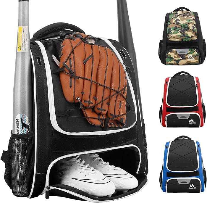 Hsmihair Baseball Bag-Baseball Backpack Holder for Baseball, Large Main Compartment,Softball Tbal... | Amazon (US)