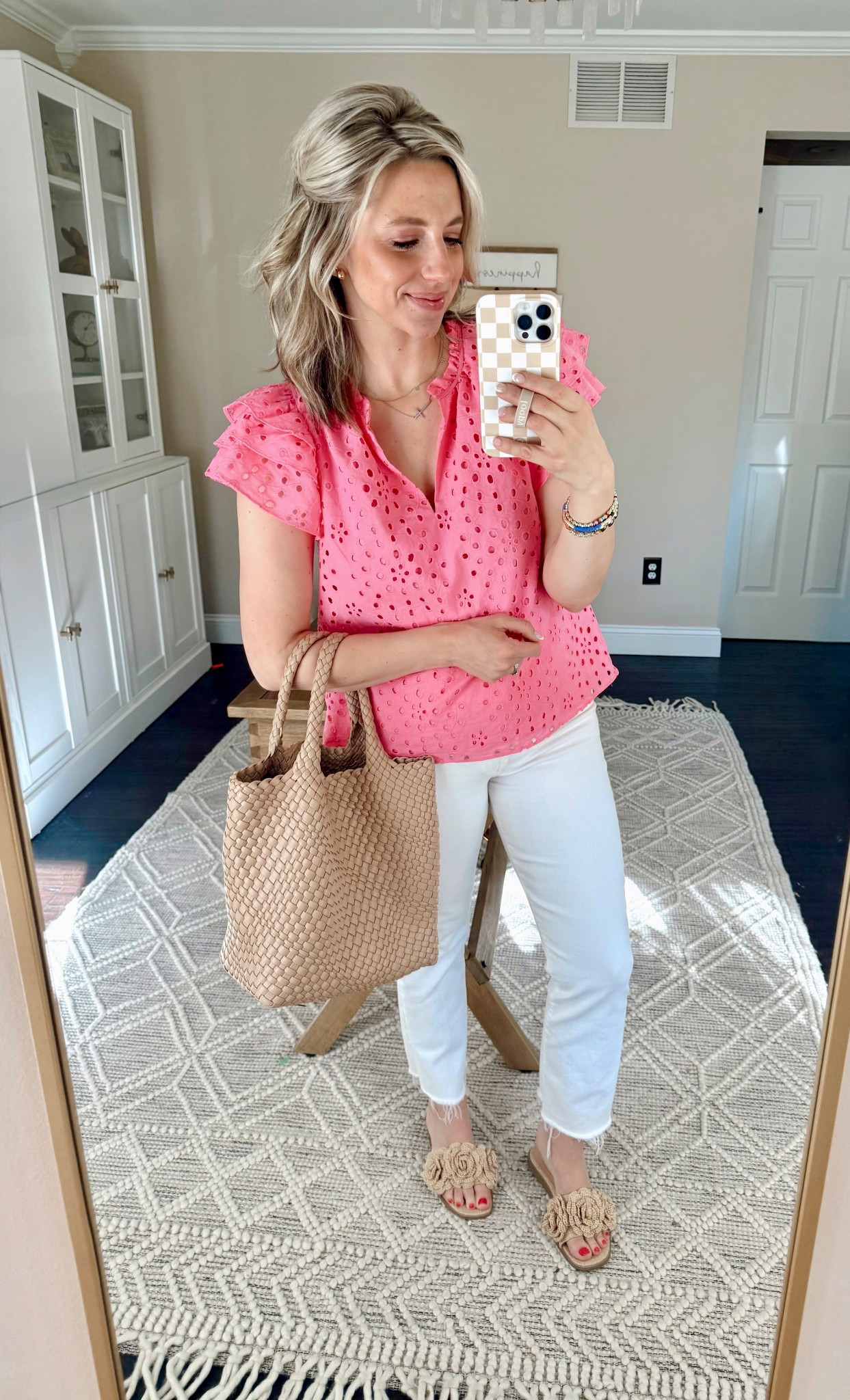 Pretty spring look. My exact top is from Marshall’s but I linked similar from Amazon. 

Mother’s Day weekend, eyelet blouse, white denim, Target sandals, target sale, Amazon tops, Amazon purse, loopy case 

#LTKGiftGuide #LTKFindsUnder100 #LTKSeasonal