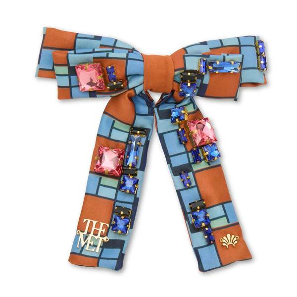 THE MET X LELE MONDRIAN COMPOSITION ANTOINETTE EMBELLISHED BOW BARRETTE | LELE SADOUGHI