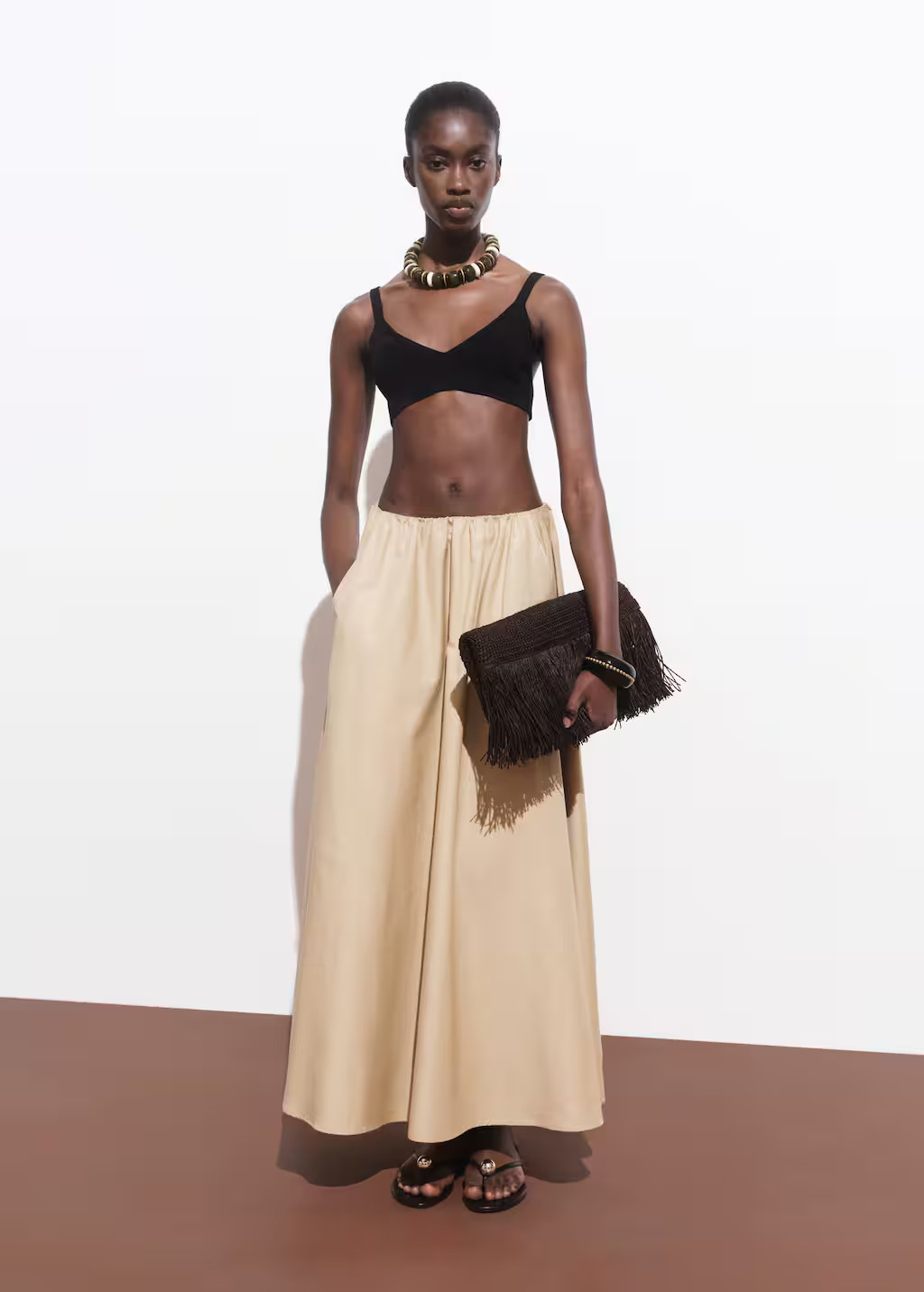 Flared cotton skirt beige - Women - XXL - MANGO | Mango (US/MX/AU)