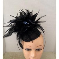 Black Feathers With A Beaded Trim Design | Etsy (US)