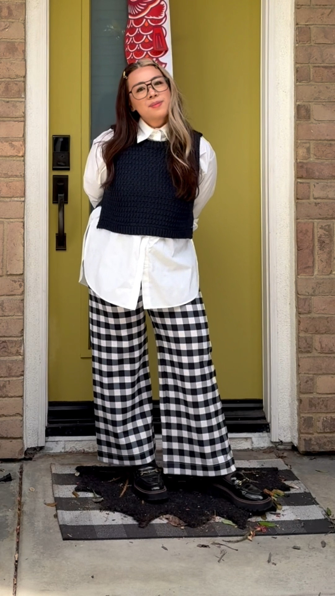 Pants: @Anthropologie and true to size, I’m 4’11 and didn’t need to hem these

Top: @Commense size medium and I’m 34DD and usually wear a medium

Vest: stitch and feather boutique

Shoes: Sam Edelman true to sizee

#LTKMidsize #LTKPetite #LTKWorkwear