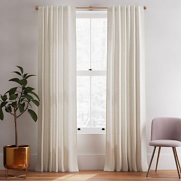 Cotton Canvas Bomu Curtains (Set of 2) - Stone Gray | West Elm | West Elm (US)
