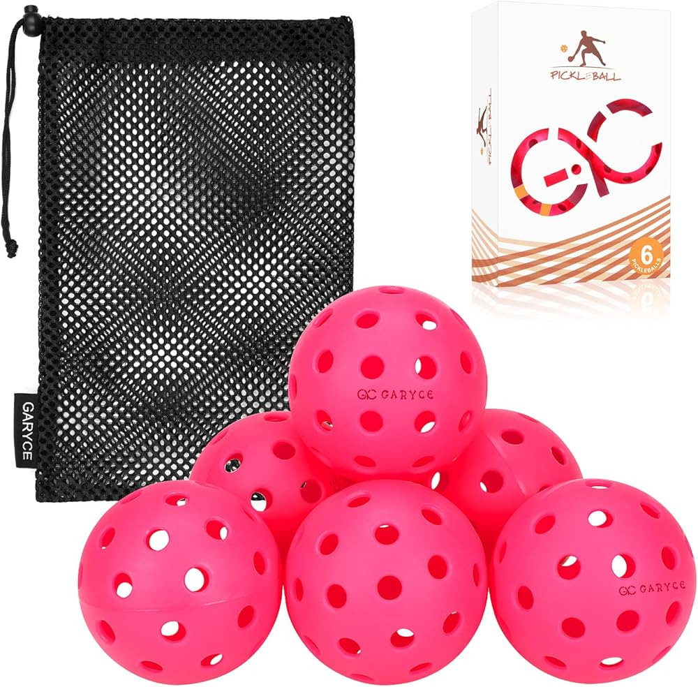 GARYCE Pickleball Balls, Standard 40 Holes Pickle Balls - Flight Trajectory is Stable and High El... | Amazon (US)