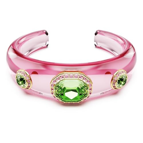 Swarovski Dulcis cuff, Mixed cuts, Multicolored, Gold-tone finish | Amazon (US)