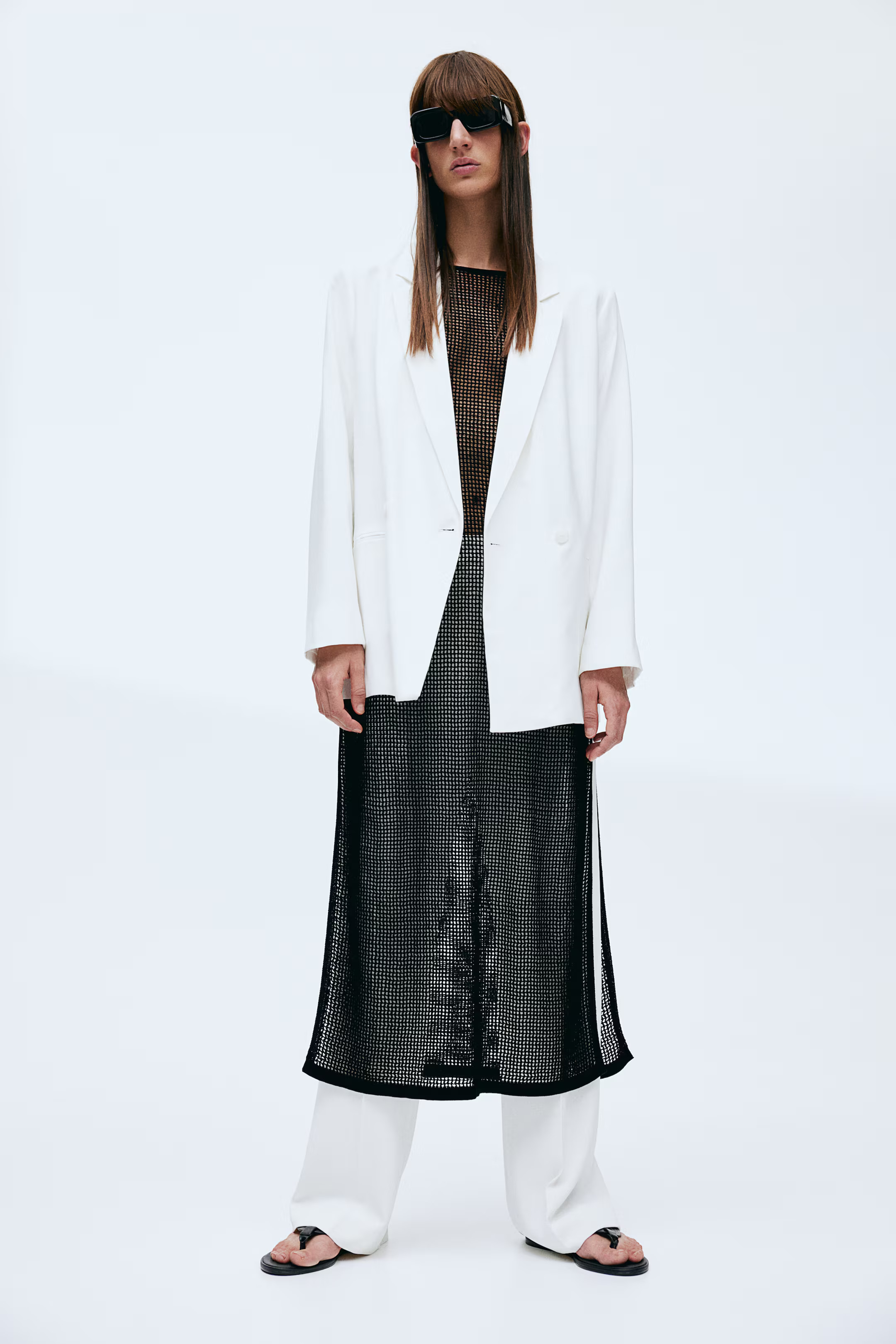 Double-breasted Blazer - White - Ladies | H&M US | H&M (US + CA)