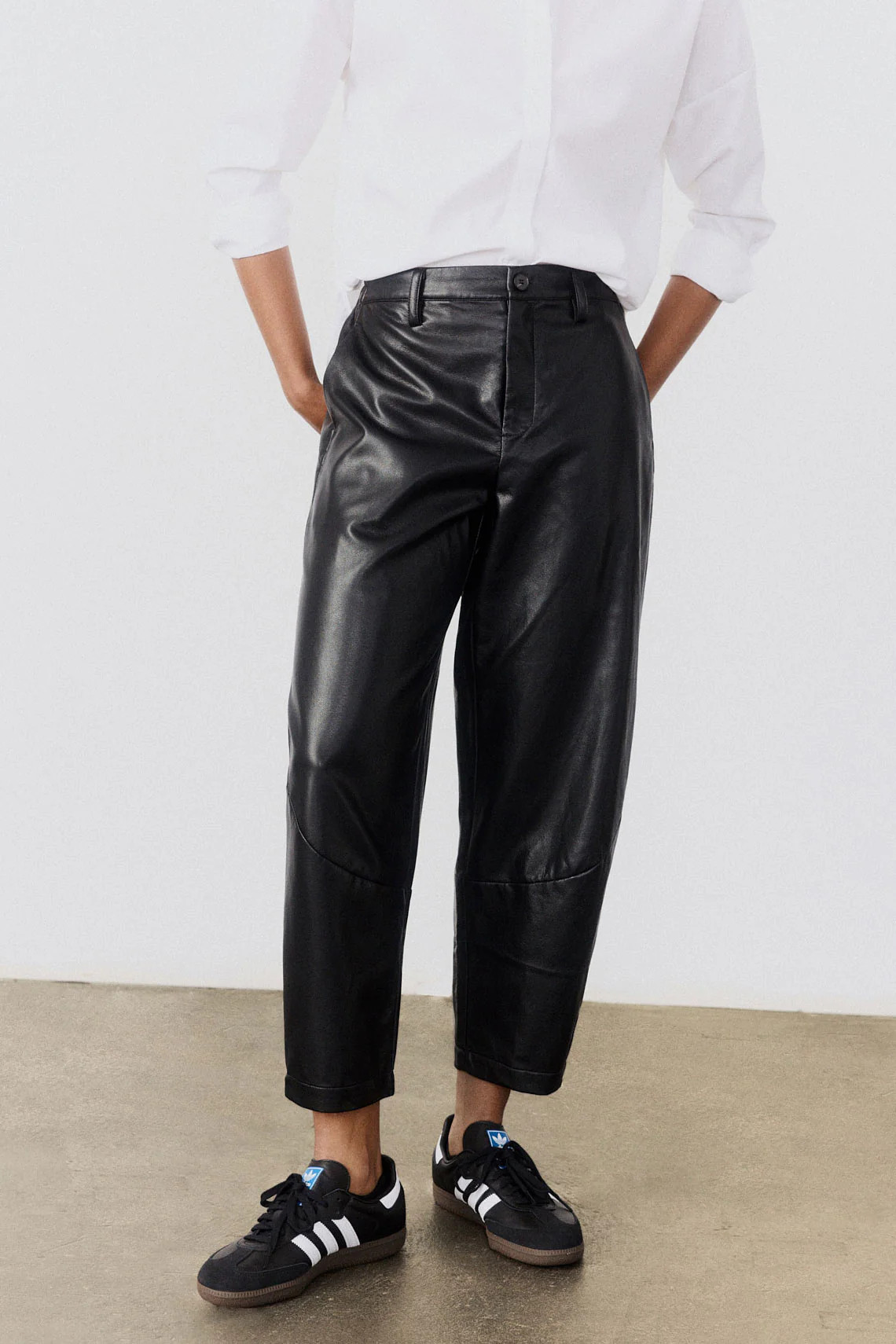 The Vegan Leather Wide-ish Pants | Ruti