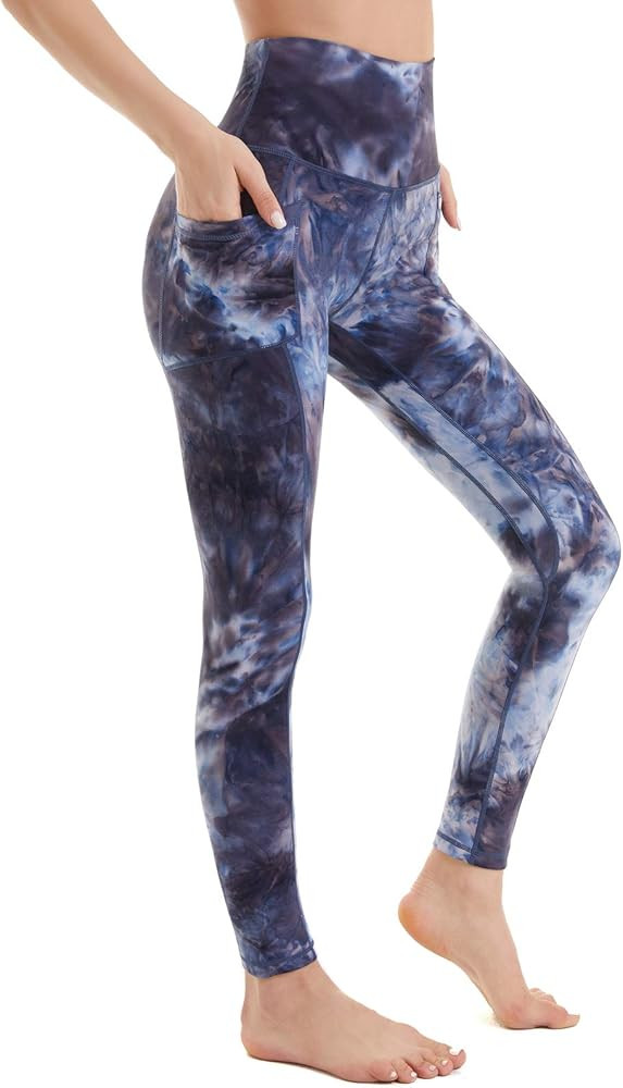 iniber High Waisted Yoga Pants with Pockets for Women 4-Way Stretch Soft Running Workout Leggings... | Amazon (US)