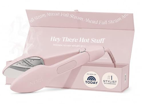 Nori Press Travel Steam Iron - Handheld Iron w/ 6 Fabric Settings - Pink | Amazon (US)
